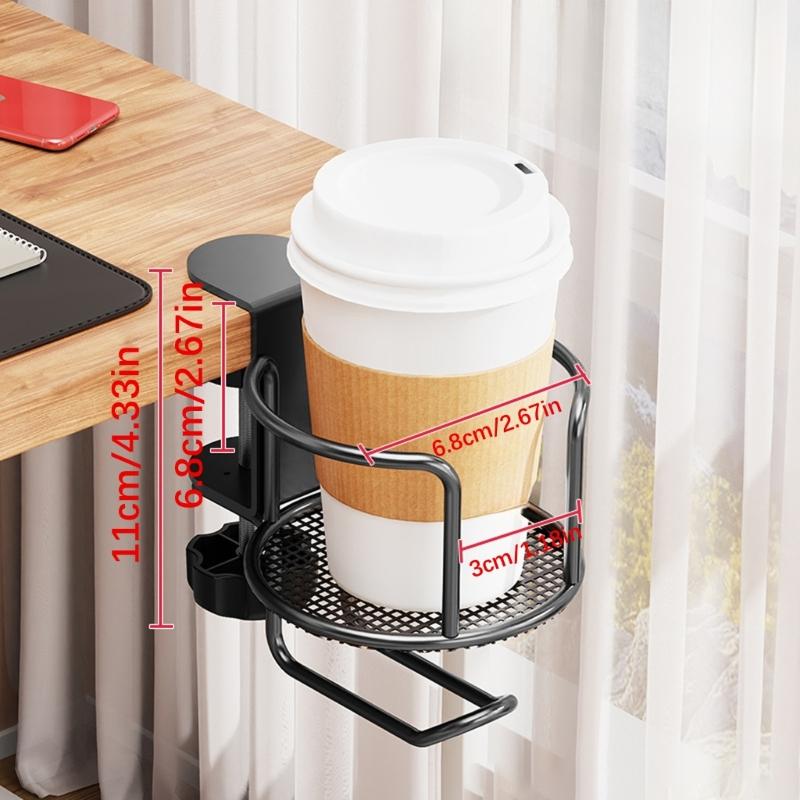 Support de table métallique pratique pour tasses et porte-sacs pour bouteilles d'eau, écouteurs au bureau, chambre d'étudiant