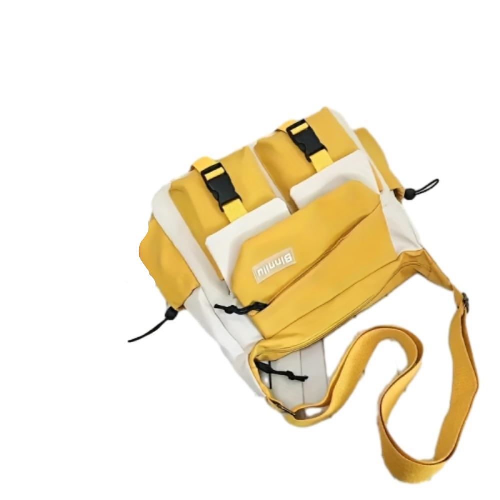 

Квадратная мужская сумка кроссбоди в японском стиле, одноплечевая сумка, универсальная повседневная сумка-мессенджер для мальчиков Yellow Bag