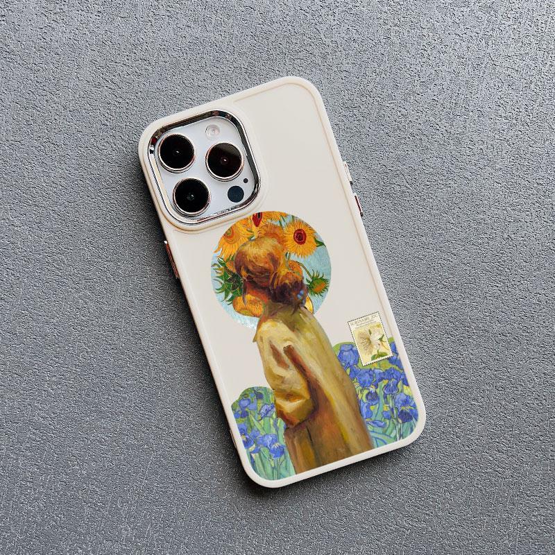 Art Painting Silicone Phone Cases For iPhone 11 12 13 14 15 Pro Max X XS XR 7 8 Plus SE 2020 15 14 Plus Shockproof Case Cover