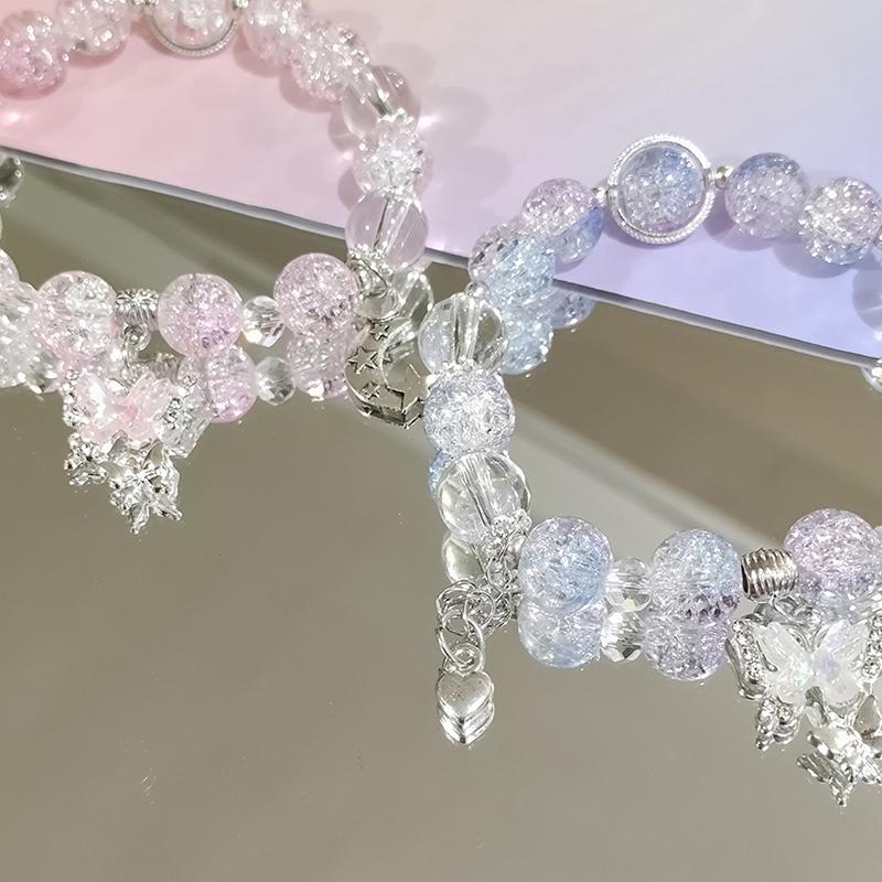 Nischendesign Super Fee Schmetterlingsarmband Für Frauen Exquisit Süß Perlen Quasten Elastisches Armband Schmuckzubehör Geschenke