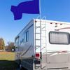 Flagpole Holder Fit Most RVs Ladder Campers Flag Holder for Travel Trailer Heavy Duty Flag Mount with Screws