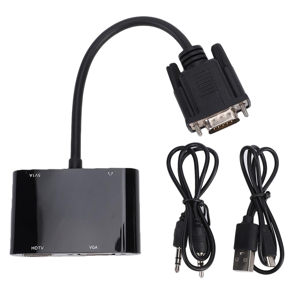 Convertor de la VGA la Interfață Multimedia de Înaltă Definiție Ieșire VGA Intrare Convertor VGA la Interfață Multimedia de Înaltă Definiție Adaptor VGA cu Intrare de 3.5mm