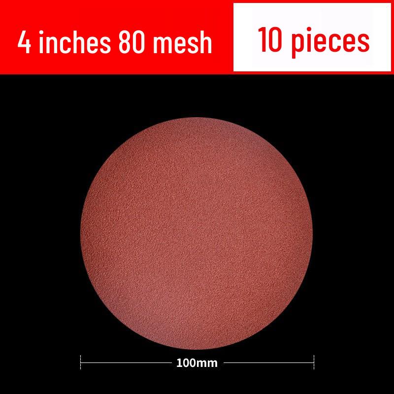 4" Sandpaper Flocking Woodworking Polisher with Self-Adhesive Hook & Loop Angle Grinder Sanding Discs