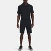 Under Armour Iso Chill Logo Print Short Sleeve Polo Men Tops Black 1377364-001