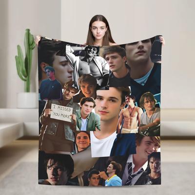 Jacob Elordi Flanelldecke Weiche Warme Überwurfdecke für Sofa Bett Dekorative Flauschige Tagesdecke Sofa Bettbezug
