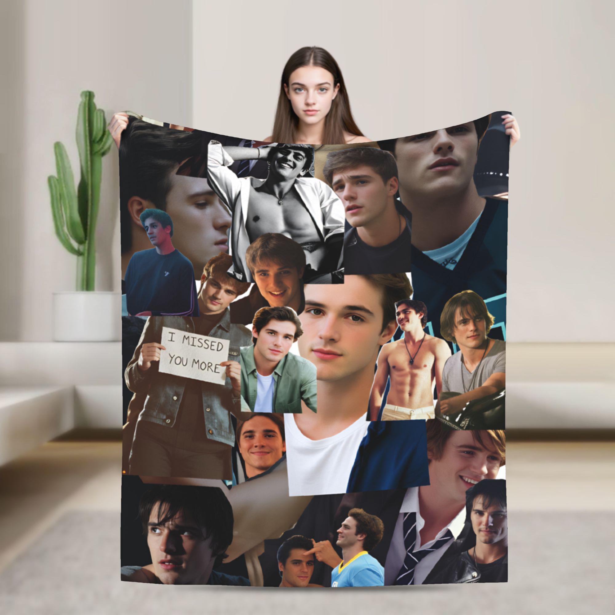 Soft Blanket Camping Jacob Elordi Throw Blanket Flannel Bedspread For Couch Chair Novelty Sofa Bed Cover 130x150cm