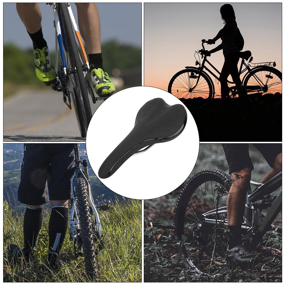 Ergonomischer Mountainbike-Sattel Sitz Fahrradkissenbezug Fahrradzubehör (Schwarz)