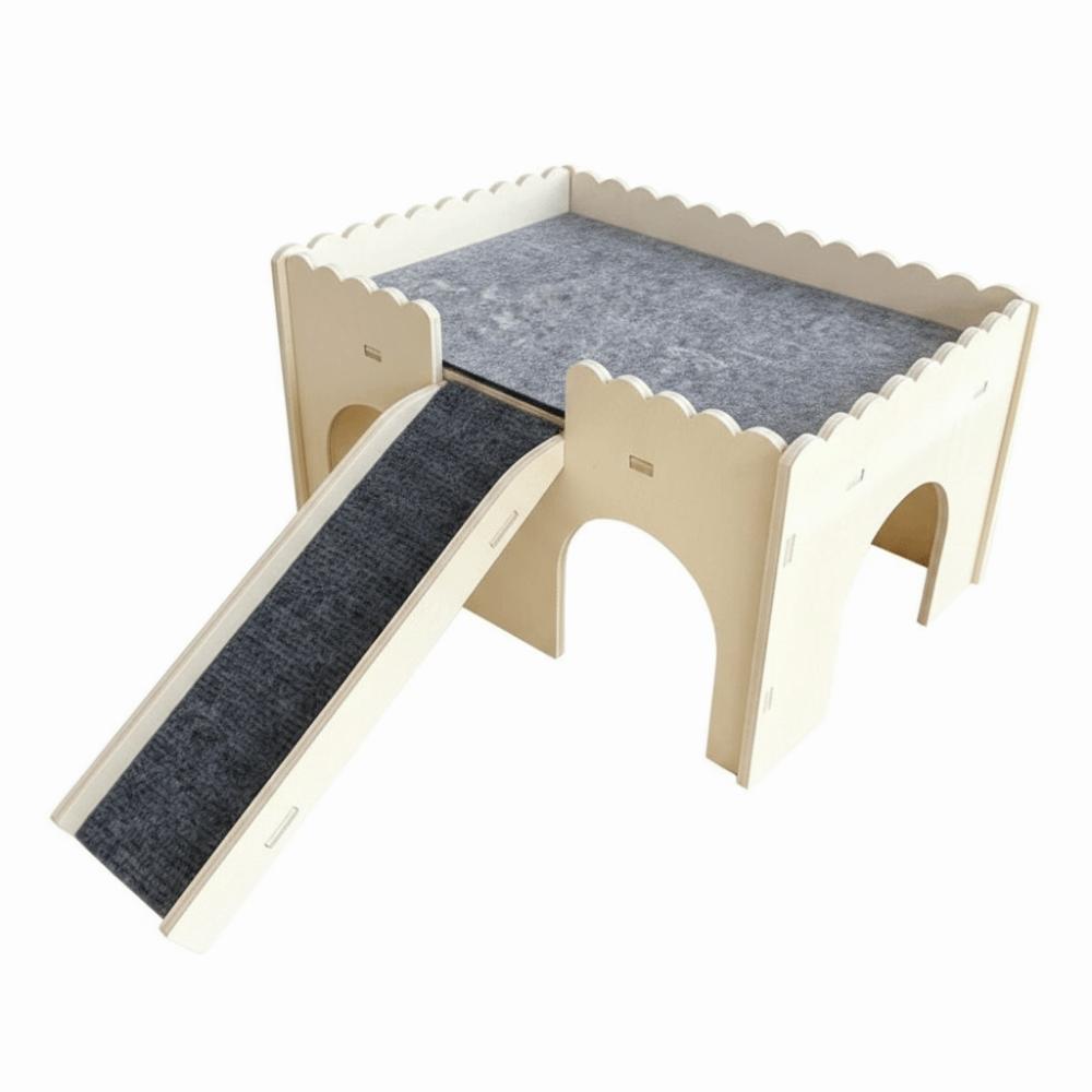 Removable Wooden Hamster House Bite Resistant Hamster Hiding Platform  Pet House хаки