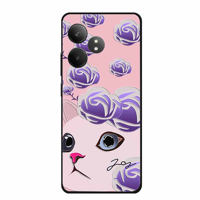 3D Emboss Case For Realme GT Neo6 Neo 6 SE 6SE Phone Case Flowers Silicone Soft Coque For Realme GT 6 T 6T Back Cover Case Funda