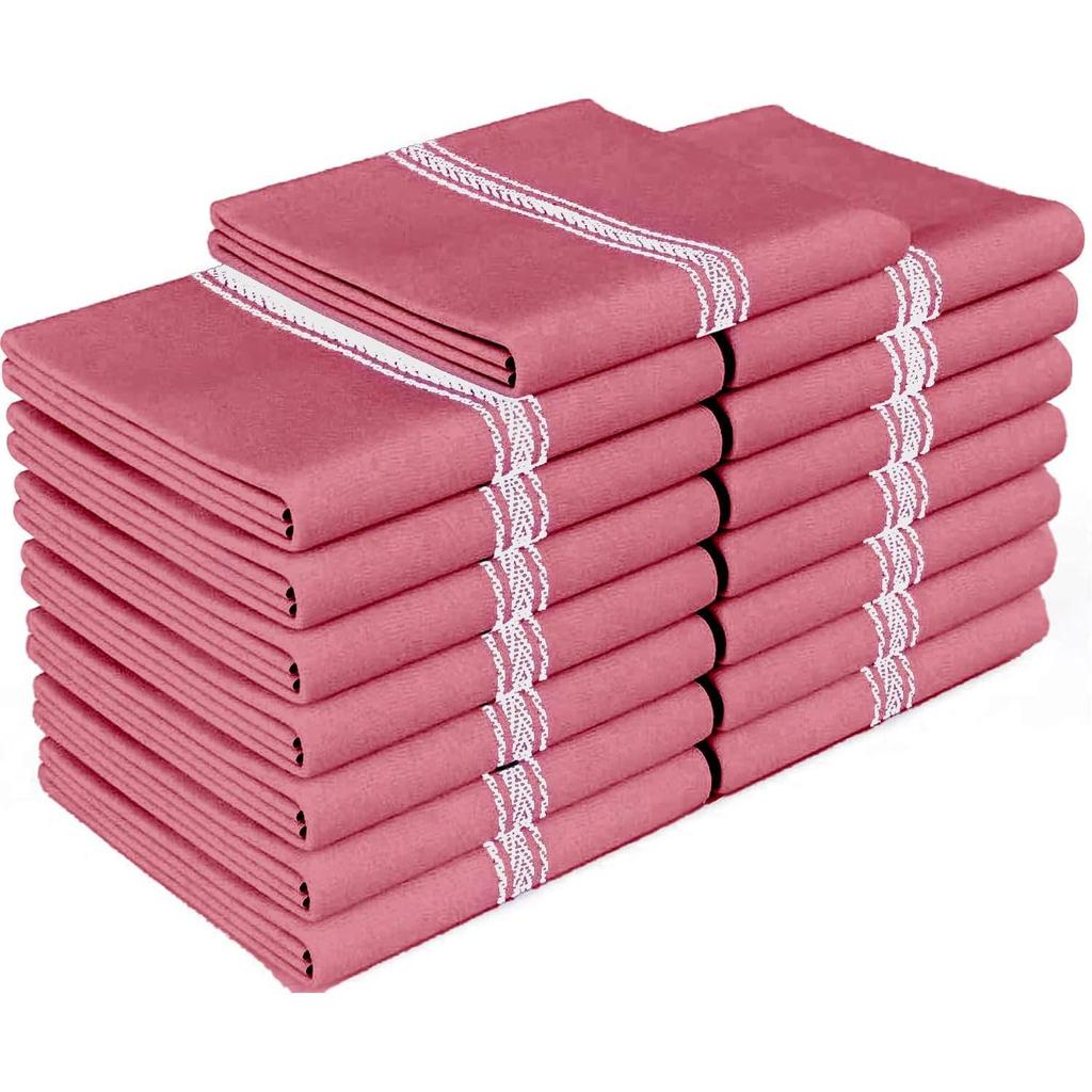 Colorfast Striped Tassel Tea Towel: Thick, Absorbent, Oversized Cotton-Polyester Blend