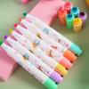 6Pcs/set Kawaii Heart Stamp Highlighter Charming Candy Colors Drawing Painting Art Marker Pen School Supplies Korean Stationery