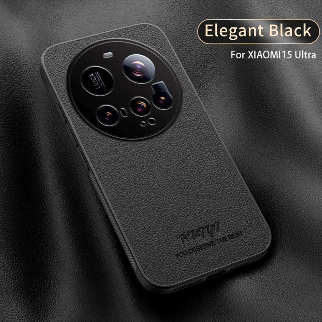 Leather Magsafe Case for Xiaomi 15 Ultra 5G 15Ultra Car Magnetic Holder Wireless Charge Silicone Phone Cover Xiaomi15Ultra Shell