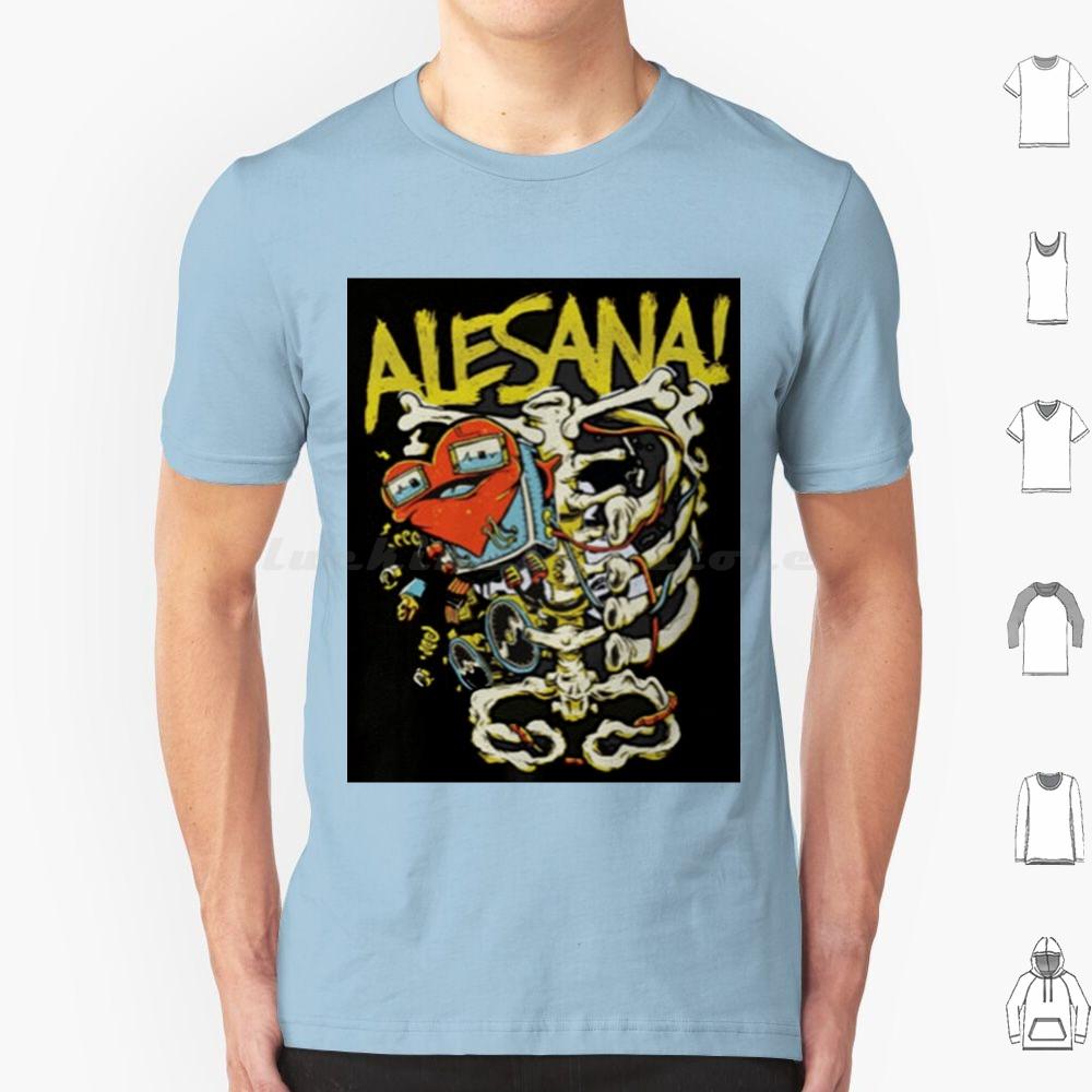 Alesana 12 T-Shirt Große Größe 100% Baumwolle Alesana Skelett Herz Szene Emo Scenemo Punk Band Post-Hardcore Hardcore Goth Gothic