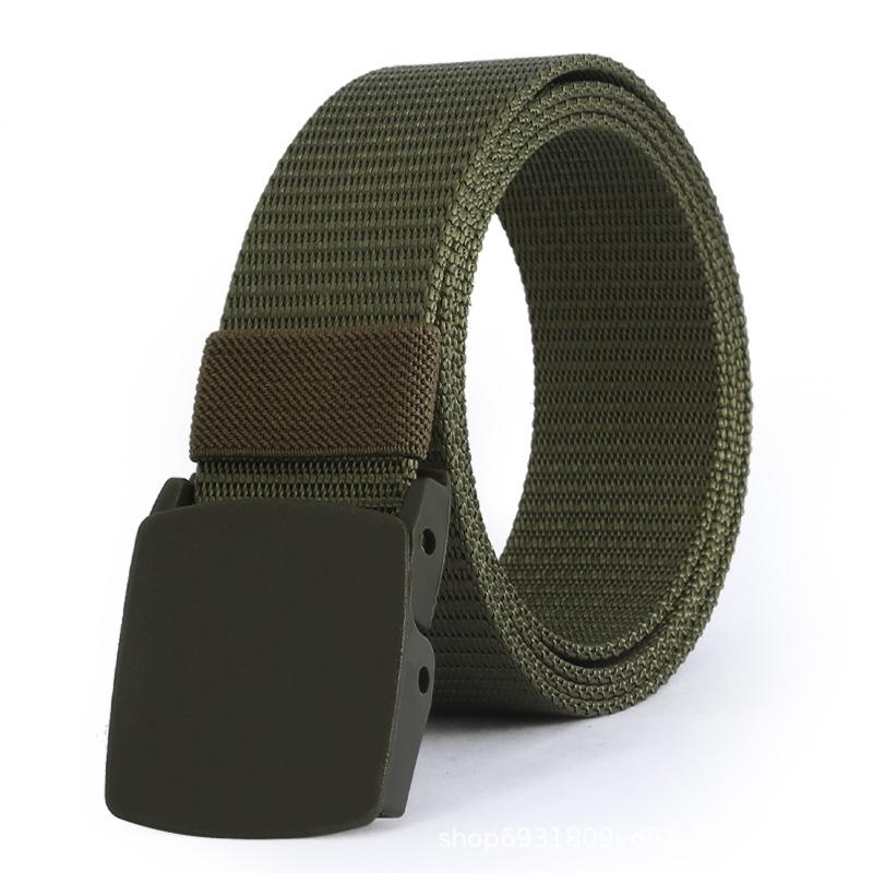 Men S Tactical Belt Nylon Webbing Buckle Simple Sports Belt