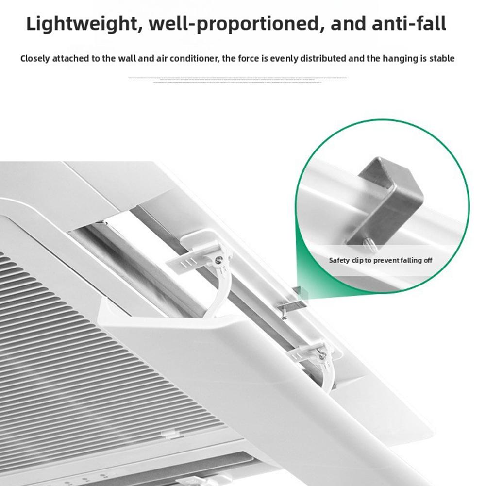 Adjustable Swivel Deflector for Cassette Air Conditioners 180 Degree Range Compatible with 40/52/58/60cm Ceiling Units