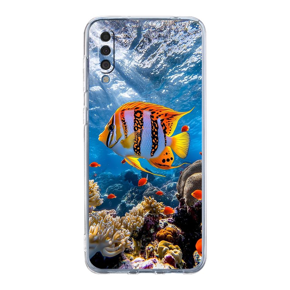 

Phone Case For Samsung A56 A36 A26 A16 A14 A12 A22 A32 5G A34 A42 A52 A54 A50 A70 A40 A20E A20S A04S A06 Cover Cartoon Cute Fish Samsung A30 A20