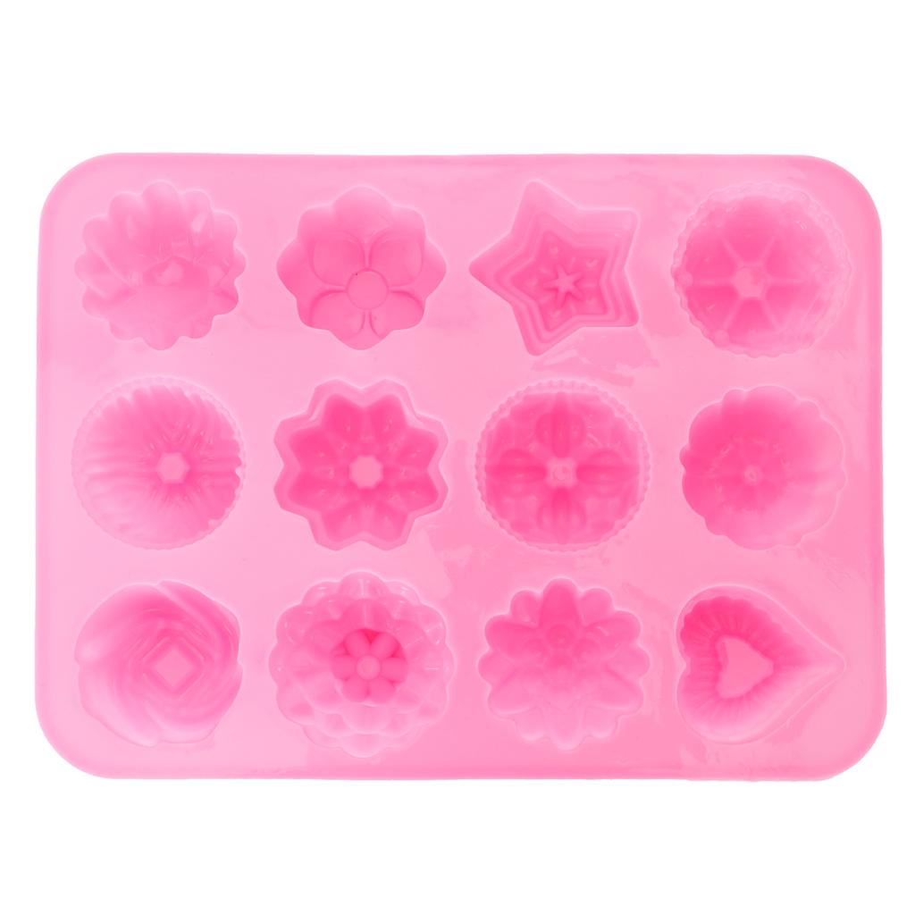 12 Grid Silicone Mold DIY Chocolate Cake Pudding Fondant Baking Mould Kitchen Supply