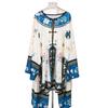 2025 Retro Women's Fleece Cardigan Set: Long Sleeve, Soft Print, National Style Pajamas