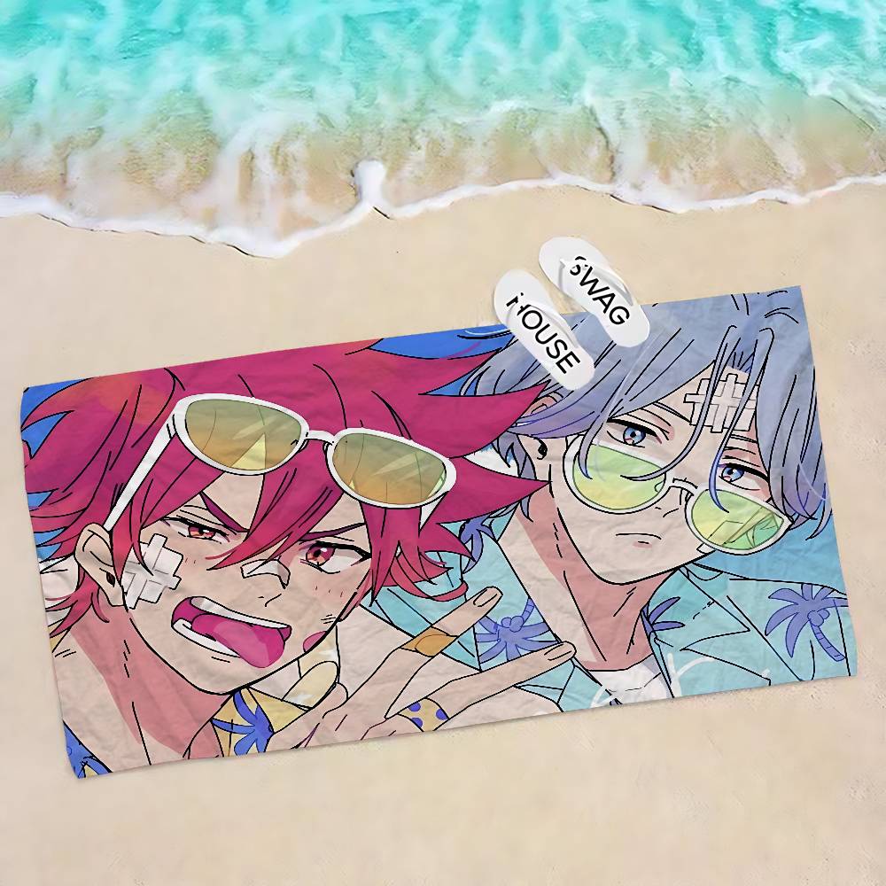 SK8 the Infinity Cartoon Big Microfiber Beach Towels Quick Dry Towel Sand Beach Towels Pool Towel for Travel Swim Pool Yoga