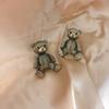 Fashionable retro cute teddy bear earrings, personalized classic women's earrings