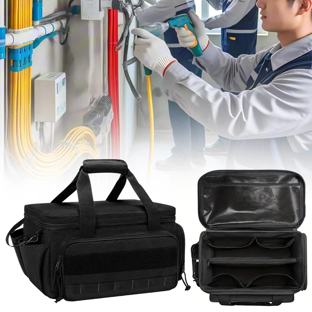 Multifunctional Tool Bags Canvas Electrician Bags Waterproof Wear-Resistant High Capacity Storage Bags Carrying Handbags