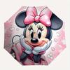 Minnie Mouse,Pink Theme Automatic Folding Umbrella - Simple 8-Rib Design, Bright Cartoon Pattern, Durable Iron Frame, Suitable For Travel, O