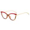 Fashion Cat Eye Anti Blue Light Glasses For Women Color Patchwork Designer Eyeglasses Frame For Optical