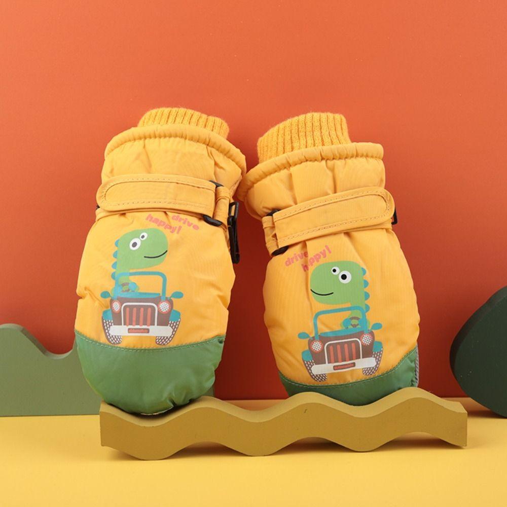 Waterproof Mitten Non-slip Kid Gloves Cute Children Ski Gloves  Snow Snowboard