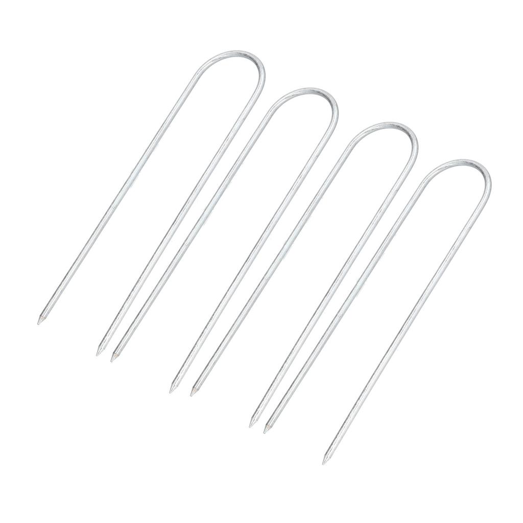 Garden Staples Galvanized U Shaped Garden Fencing Peg for Greenhouses Lawns Gardens