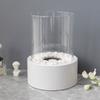 Round White Color Metal Candle Holder with Glass for Tealight Candle Holder  for Home Decor (US Stocks)