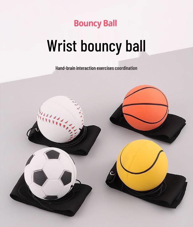Fluorescent 6.3cm Elastic Foam Wrist Boomerang Ball for Stress Relief