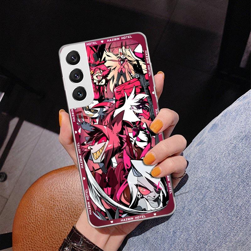 

H-Hazbin Hotel Anime Phnoe Case for Samsung Galaxy S26 S25 Edge S23 S24 Ultra S22 Plus S21 S20 FE Unique Cover Soft Coque Galaxy Samsung S25 Edge