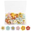 20/30/50Pcs Home Decoration Creative Embroidery Flower Pushpins 3D Reusable Board Push Pin Cute DIY Decorative Studs Corkboard