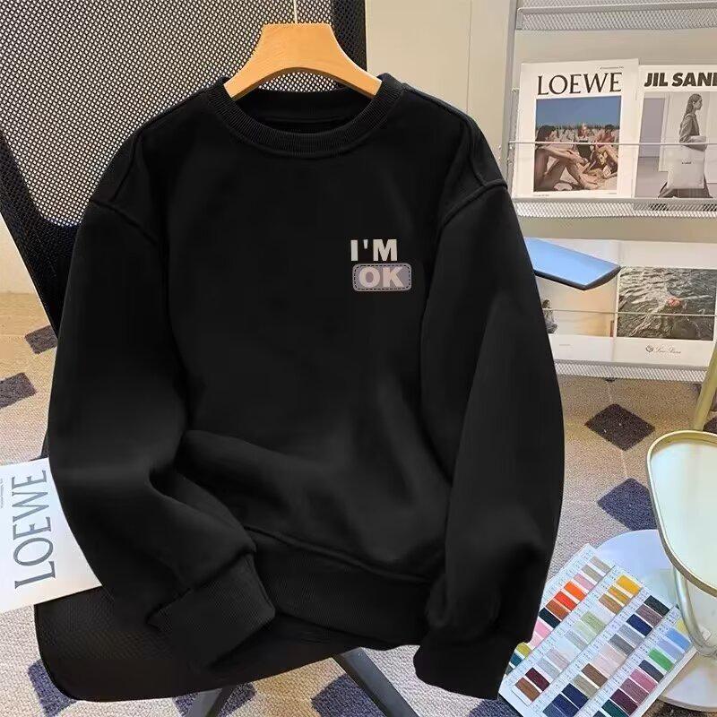 Men's Trendy Loose Fit Letter Hoodie - Spring/Autumn Casual American Style Pullover