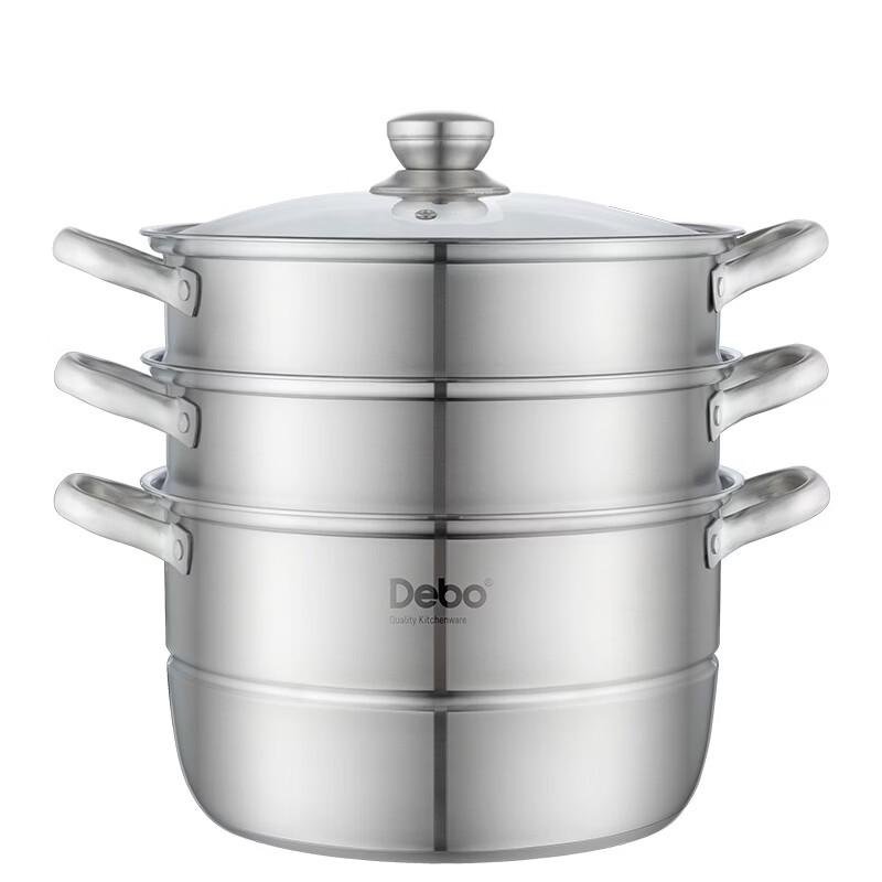 Debo DEP-775 Wartsburg 28cm 3-Layer 304 Stainless Steel Steamer