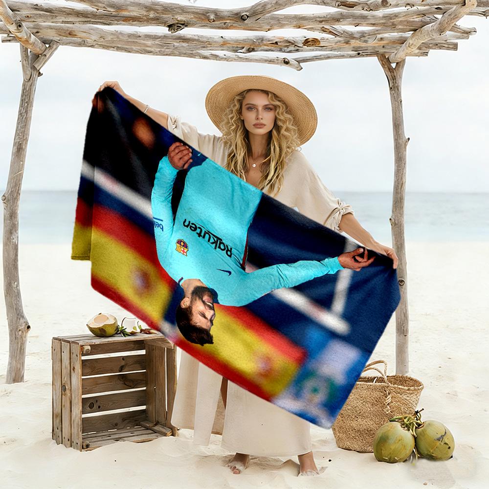 Neymar Jr. Celebration Gesture Beach Towel Super Soft Microfiber Quickdry Fabric Comfortable Lightweight