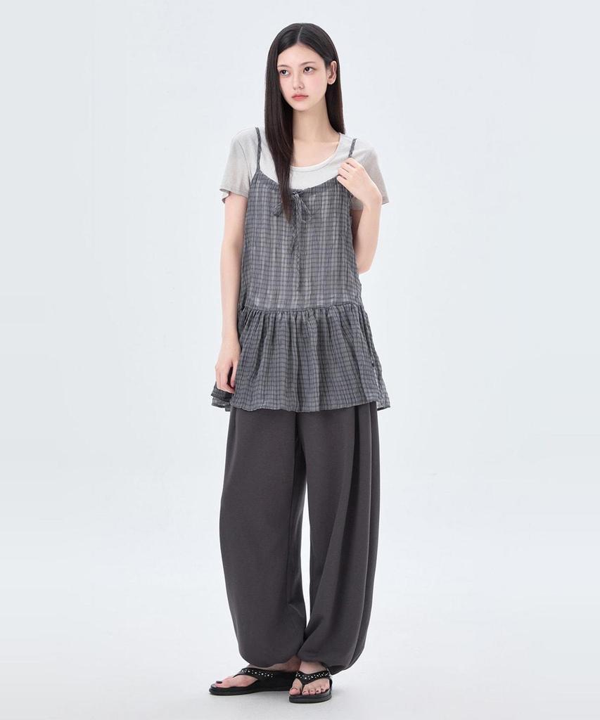 MIXXO Check Sleeveless Layered Dress_Miwowg91Ss