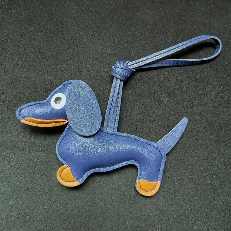 Breloc Piele Teckel Pui & Șnur Telefon