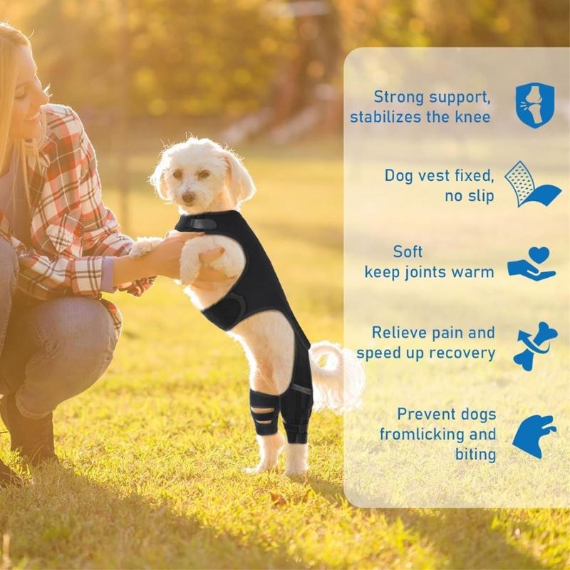 Elastic Dog Leg Brace Wrap Efficient Joint Protective Sleeve For Elderly Injured Canine Back Leg Supportive