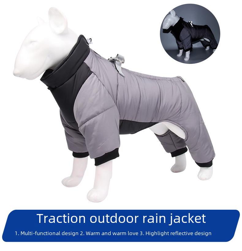 Ciepły Wiatroodporny Zimowy Strój dla Psa: Bawełniana odzież dla czworonożnych zwierząt domowych z zagranicy