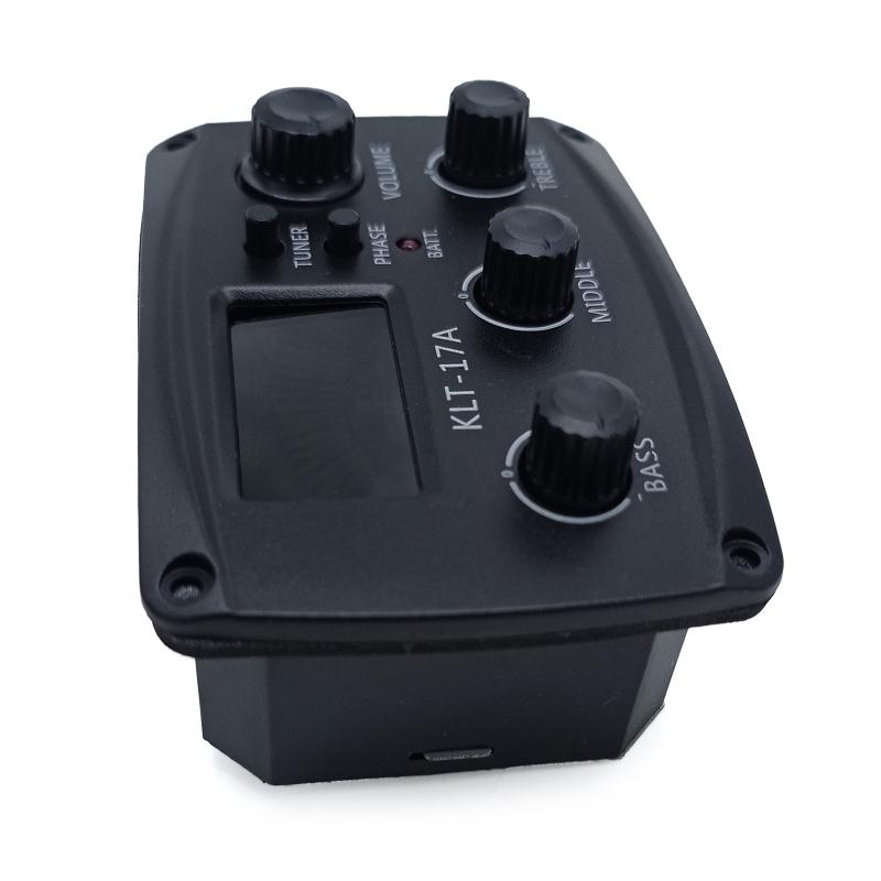 3 Band Preamp Equalizer Tuner Piezo Pick-up Acoustic Guitar Pickups Piezo Pickup with LCD Screen for Acoustic Guitars