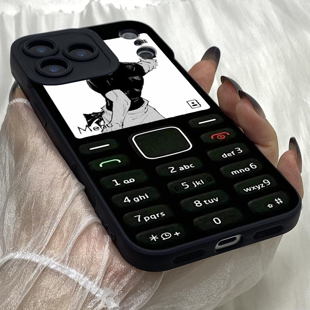 M336 Funny Retro Button Design Angel Eyes Soft Phone Case for iPhone Samsung Galaxy Xiaomi Rdemi Huawei Honor Infinix Realme OPPO vivo All Model cases