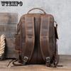 Vintage Men's Genuine Leather Backpack Classic Outdoor Travel Bag Large Capacity Crazy Horse Leather