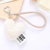 Cute Heart Shape Plush Wristlet Keychain Bag Pendant for Women Valentines Day Gift Coin Purse Backpack Bag Charm Gift