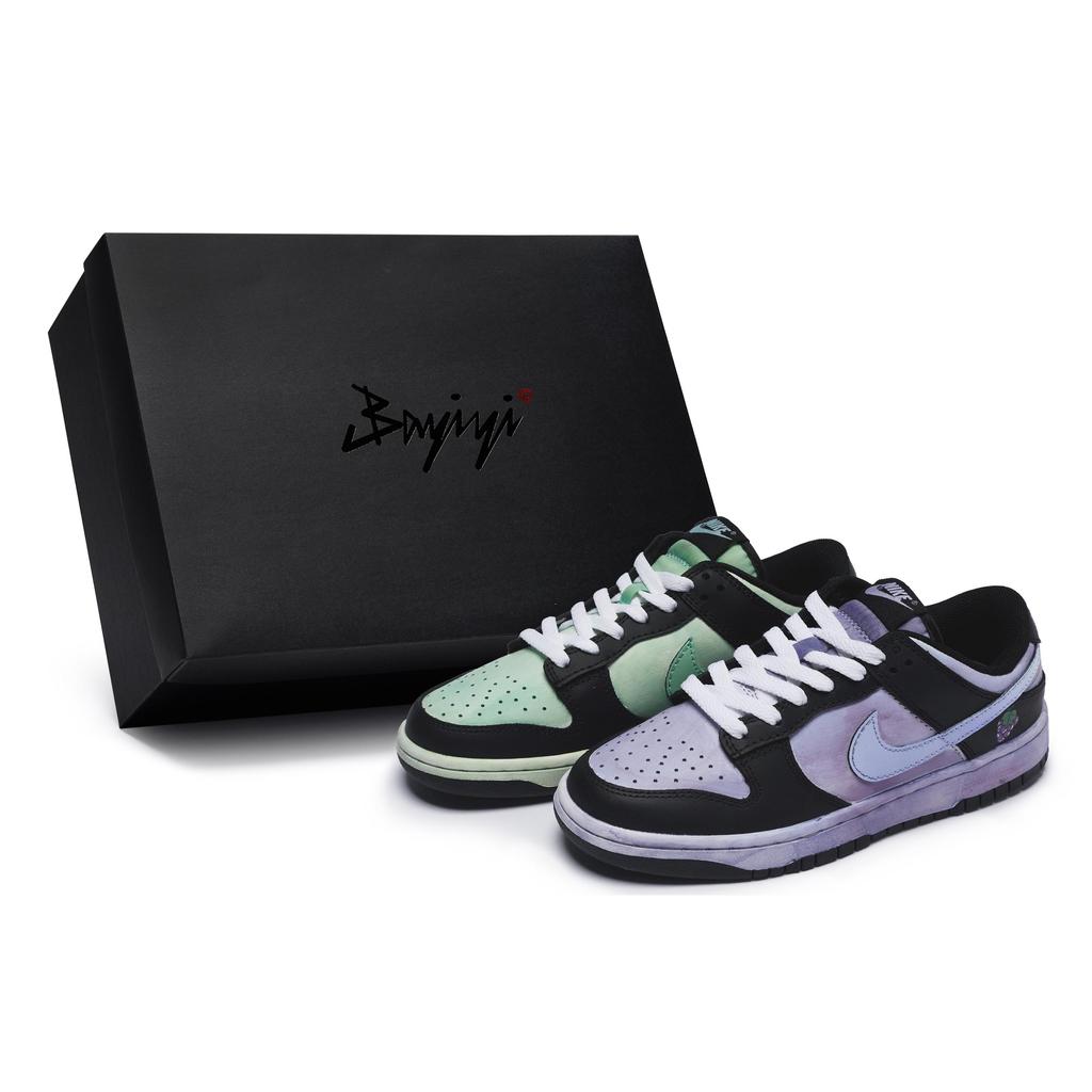 Nike Dunk 811 Manufacturing, Grape Green Grape Wine, Special Shoe Box Low top Skateboard Shoes Unisex Green Purple DD1391-100(Team80-S-BOX)