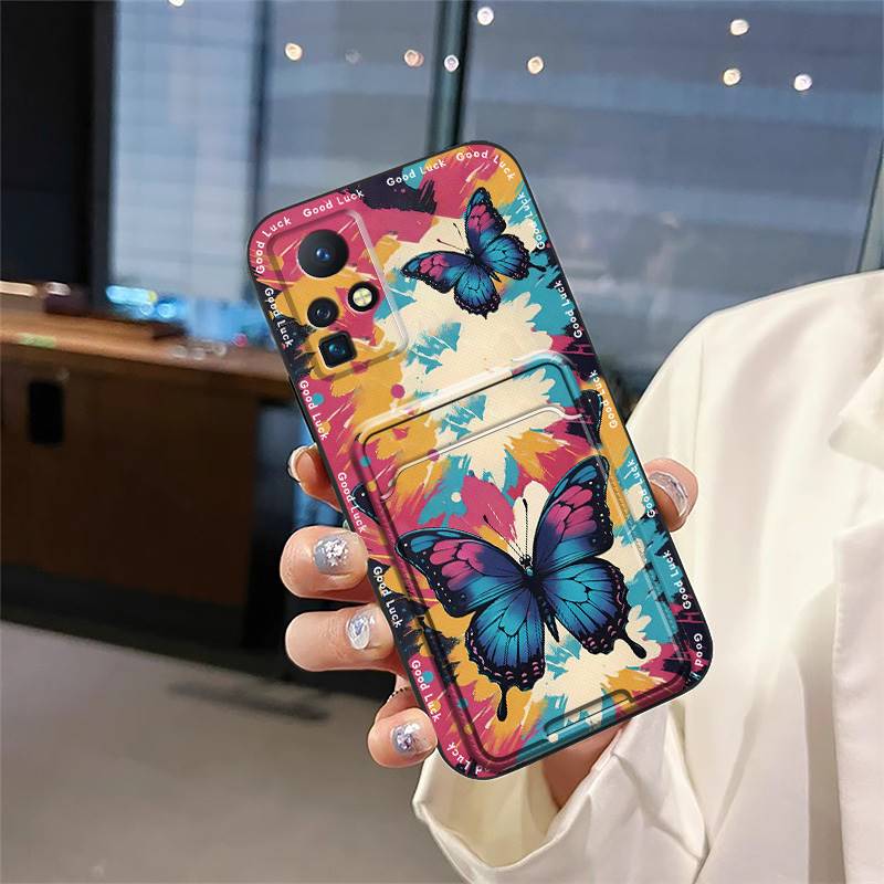 Anti-dust Full Wrap Phone Case For Infinix Zero X/X Pro/X6811/X6811B Shockproof Card Slot Dirt-resistant Protective Cute