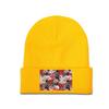 Flowers French Bulldog Knit Hat Beanie Winter Hats Warm Acrylic  Street  Caps Unisex Women