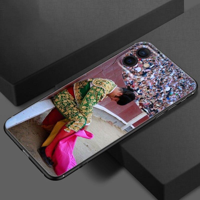 Spansk Matador Mobilskal För Apple iPhone 13 12 Mini 11 Pro XS Max X XR 8 7 6S 6 Plus SE 2020 5S 5 Mjukt TPU Svart Skydd