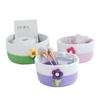 Children's Toy Storage Barrel Snack Box Handmade Cotton Basket Woven Desktop Storage Flower Basket  Organiser