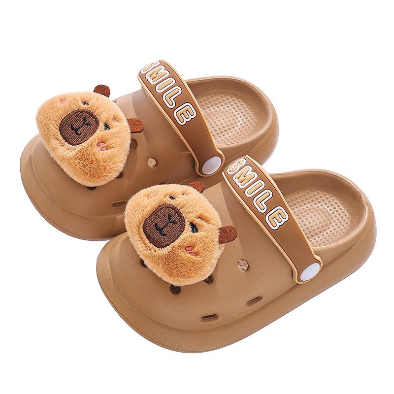 Kapibara Children's Clog Shoes Summer Non-Slip Soft Cushion Boys Closed-Toe Breathable Outdoor Kids Beach Sandals